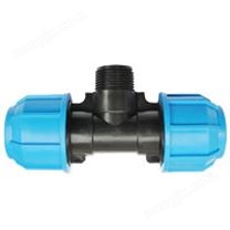 阳螺纹三通-活接式PE管件